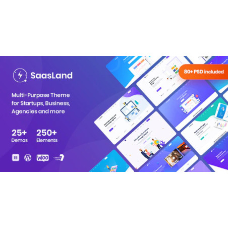 Saasland - Thème WordPress polyvalent pour les startups Saas 3.6.8