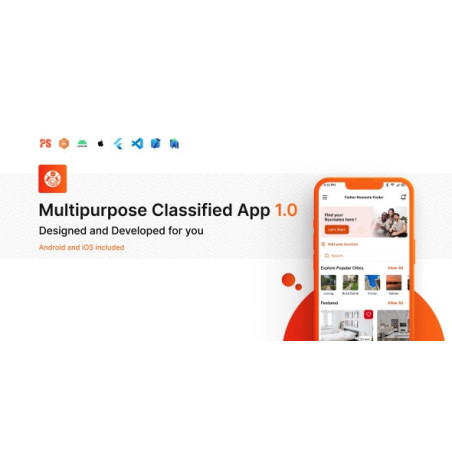 Application de petites annonces polyvalente : achat, vente, commerce électronique (activé)